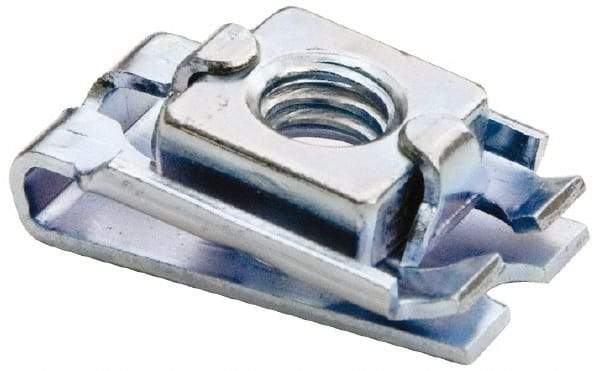 Made in USA - 5/16-18 Screw, 0.096 to 0.141" Thick, Spring Steel U Nut Retainer - 1/2" Center Edge, Zinc-Plated Finish - Apex Tool & Supply