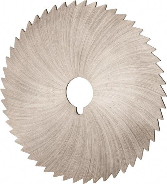Made in USA - 6" Diam x 5/64" Blade Thickness x 1" Arbor Hole Diam, 42 Tooth Slitting and Slotting Saw - Arbor Connection, Right Hand, Uncoated, High Speed Steel, Concave Ground - Apex Tool & Supply