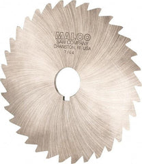 Made in USA - 6" Diam x 7/64" Blade Thickness x 1" Arbor Hole Diam, 50 Tooth Slitting and Slotting Saw - Arbor Connection, Right Hand, Uncoated, High Speed Steel, Concave Ground, Contains Keyway - Apex Tool & Supply