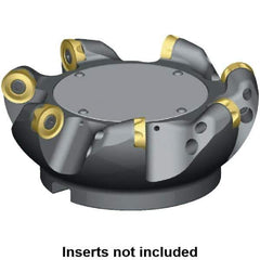 Kennametal - 100mm Cut Diam, 10mm Max Depth, 32mm Arbor Hole, 6 Inserts, RCGT 2006... Insert Style, Indexable Copy Face Mill - 18,000 Max RPM, 63mm High, Series KSRM - Apex Tool & Supply