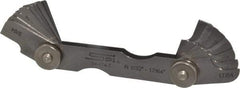 SPI - 16 Piece, 1/32 to 17/64 Inch Radius, Stainless Steel Radius Gage Set - Style A, 1/64 Inch Graduation - Apex Tool & Supply