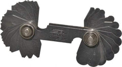 SPI - 30 Piece, 1/32 to 1/4 Inch Radius, Stainless Steel Radius Gage Set - Style B, 1/64 Inch Graduation - Apex Tool & Supply