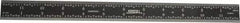 SPI - 12" Long, 1/64, 1/32, 1/16, 1/8" Graduation, Rigid Steel Rule - 4R Graduation Style, 1" Wide, Black, Black Chrome Finish - Apex Tool & Supply