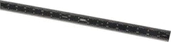 SPI - 18" Long, 1/64, 1/32, 1/16, 1/8" Graduation, Rigid Steel Rule - 4R Graduation Style, 1-1/8" Wide, Black, Black Chrome Finish - Apex Tool & Supply