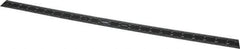 SPI - 24" Long, 1/100, 1/64, 1/32, 1/10" Graduation, Rigid Steel Rule - 5R Graduation Style, 1-1/8" Wide, Black, Black Chrome Finish - Apex Tool & Supply
