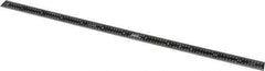 SPI - 12" Long, 1/64, 1/50, 1/32, 1/10" Graduation, Flexible Steel Rule - 3R Graduation Style, 1/2" Wide, Black, Black Chrome Finish - Apex Tool & Supply