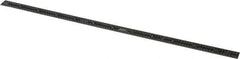 SPI - 12" Long, 1/100, 1/64, 1/50, 1/32" Graduation, Flexible Steel Rule - 16R Graduation Style, 1/2" Wide, Black, Black Chrome Finish - Apex Tool & Supply