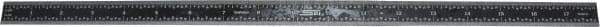 SPI - 18" Long, 1/64, 1/32, 1/16, 1/8" Graduation, Flexible Steel Rule - 4R Graduation Style, 3/4" Wide, Black, Black Chrome Finish - Apex Tool & Supply