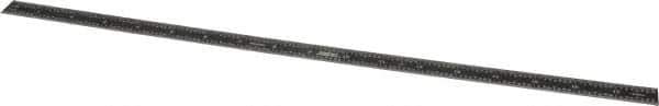 SPI - 18" Long, 1/100, 1/64, 1/50, 1/32" Graduation, Flexible Steel Rule - 16R Graduation Style, 3/4" Wide, Black, Black Chrome Finish - Apex Tool & Supply