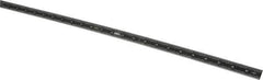SPI - 24" Long, 1/100, 1/64, 1/50, 1/32" Graduation, Flexible Steel Rule - 16R Graduation Style, 3/4" Wide, Black, Black Chrome Finish - Apex Tool & Supply