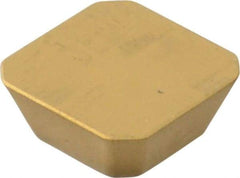 Kennametal - SEKN43 GN Grade KC725M Carbide Milling Insert - TiN/TiCN/TiN Finish, 3/16" Thick, 1/2" Inscribed Circle, 1mm Corner Radius - Apex Tool & Supply