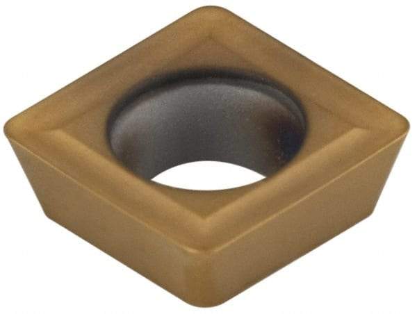 Kennametal - SDMT322 Grade KC725M Carbide Milling Insert - TiN/TiCN/TiN Finish, 0.1252" Thick, 0.3752" Inscribed Circle, 0.8mm Corner Radius - Apex Tool & Supply