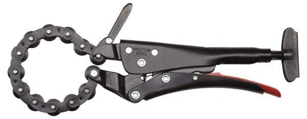 Proto - 9-27/32" OAL Standard Jaw Locking Chain Pipe Cutters - 1-3/32" Jaw Width, 2-61/64" Jaw Opening, Standard Handle - Apex Tool & Supply