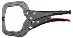 Proto - 11-3/16" OAL C-Clamp Locking Pliers - 15/32" Jaw Width, 3-45/64" Jaw Depth, 3-15/16" Jaw Opening, Standard Handle - Apex Tool & Supply