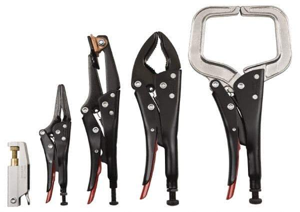Proto - 5 Piece Welding Locking Plier Set - Comes in Plastic Pouch - Apex Tool & Supply