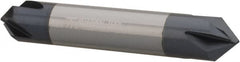 Made in USA - 1/2" Diam 4 Flute Double End Solid Carbide Chamfer Mill - Apex Tool & Supply