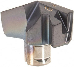 Iscar - Series ICP, 0.461" Diam Grade IC908 140° Replaceable Drill Tip - Carbide, TiAlN Finish, 11 Seat Size, Through Coolant - Apex Tool & Supply
