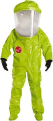 Dupont - Size M, High Visibility Lime, Chemical, Disposable Encapsulated Suit - Attached Hood, Elastic Ankle, Elastic Wrist - Apex Tool & Supply