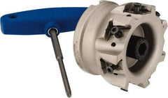 Iscar - 7 Inserts, 3" Cut Diam, 1" Arbor Diam, 0.63" Max Depth of Cut, Indexable Square-Shoulder Face Mill - 0/90° Lead Angle, 2" High, T490 LN.T 1607 Insert Compatibility, Through Coolant, Series Helitang - Apex Tool & Supply