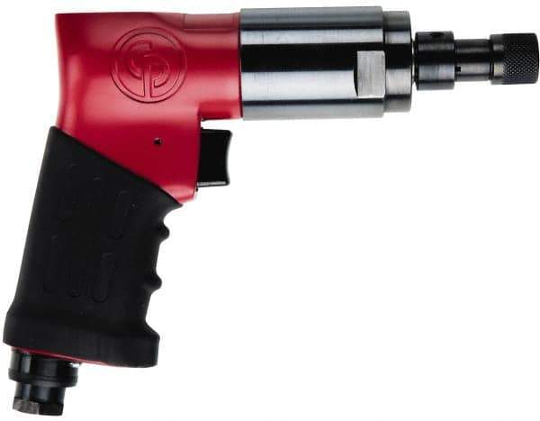 Chicago Pneumatic - 1/4" Bit Holder, 900 RPM, Pistol Grip Handle Air Screwdriver - 230 In/Lb Torque, 1/4 NPT Inlet, 2.5 CFM - Apex Tool & Supply