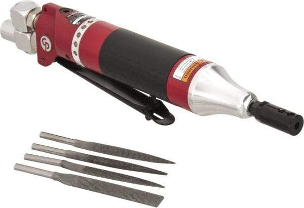 Chicago Pneumatic - 6 CFM Air Consumption, 7/32 Inch Long Stroke Flat, Half Round, Round and Triangular Air Files - 12,000 Blow per Minute, 1/4 Inch Inlet - Apex Tool & Supply