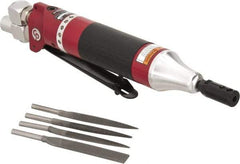 Chicago Pneumatic - 6 CFM Air Consumption, 7/32 Inch Long Stroke Flat, Half Round, Round and Triangular Air Files - 12,000 Blow per Minute, 1/4 Inch Inlet - Apex Tool & Supply