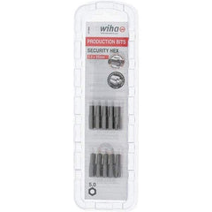 Wiha - 5mm Hex Screwdriver Bit - 1/4" Drive, 1" OAL - Apex Tool & Supply