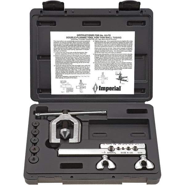 Imperial - Flaring Tools & Tube Expanders Type: Double Flaring Tool Kit Maximum Pipe Capacity (Inch): 1/2 - Apex Tool & Supply