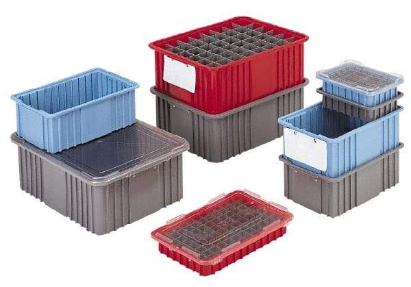 LEWISBins+ - 2 Cu Ft, 40 Lb Load Capacity Red Polyethylene Dividable Container - Stacking, 22.4" Long x 17.4" Wide x 12" High - Apex Tool & Supply