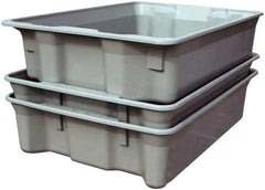 MFG Tray - 500 Lb Load Capacity White Fiberglass Tote Container - Stacking, Nesting, 42-1/2" Long x 20" Wide x 14.3" High - Apex Tool & Supply