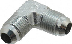 Parker - 3/8" Tube OD, 37° Steel Flared Tube Union Elbow - Flare x Flare Ends - Apex Tool & Supply