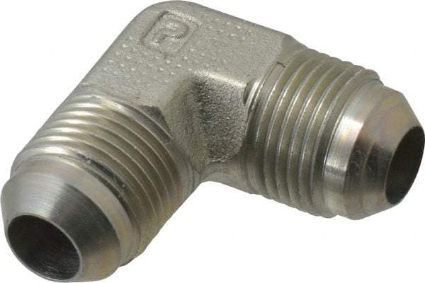 Parker - 1/2" Tube OD, 37° Steel Flared Tube Union Elbow - Flare x Flare Ends - Apex Tool & Supply