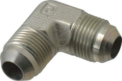 Parker - 1/2" Tube OD, 37° Steel Flared Tube Union Elbow - Flare x Flare Ends - Apex Tool & Supply