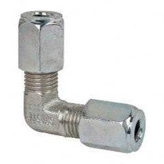 Parker - Metal Flareless Bite Tube Union Elbow - 1/4 NPTF - Apex Tool & Supply