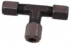 Parker - Metal Flareless Bite Tube Union Tee - 3/16 NPTF - Apex Tool & Supply