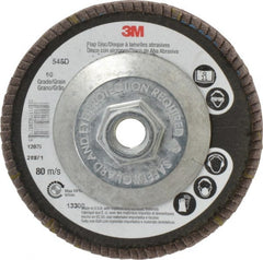 3M - 4-1/2" 60 Grit 5/8-11 Center Hole Type 29 Zirconia Alumina Flap Disc - Apex Tool & Supply