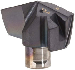 Iscar - Series ICM, 13.41mm Diam Grade IC908 140° Replaceable Drill Tip - Carbide, TiAlN Finish, 13 Seat Size - Apex Tool & Supply