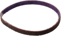 3M - 1/2" Wide x 18" OAL, Aluminum Oxide Abrasive Belt - Aluminum Oxide, Medium, Nonwoven, Series DF-BL - Apex Tool & Supply