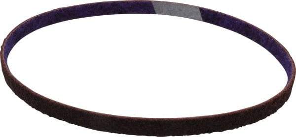 3M - 1/2" Wide x 24" OAL, Aluminum Oxide Abrasive Belt - Aluminum Oxide, Medium, Nonwoven, Series DF-BL - Apex Tool & Supply