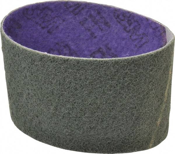 3M - 3-1/2" Wide x 15-1/2" OAL, Aluminum Oxide Abrasive Belt - Aluminum Oxide, Fine, Nonwoven, Series DF-BL - Apex Tool & Supply