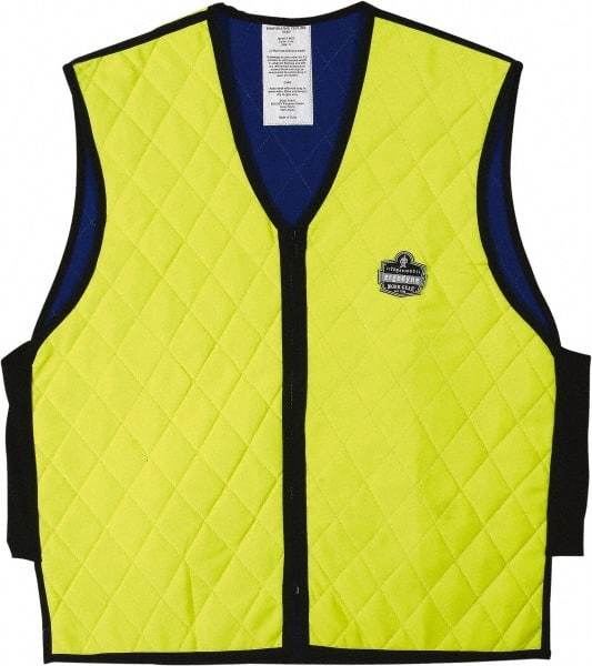 Ergodyne - Size XL, Lime Cooling Vest - 42 to 46" Chest, Zipper Front, Nylon - Apex Tool & Supply