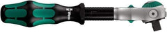 Wera - 3/8" Drive Round Head Ratchet - Satin Finish, 8" OAL, 72 Gear Teeth, Ergonomic with Speed Tube Handle, Locking Flex Head - Apex Tool & Supply