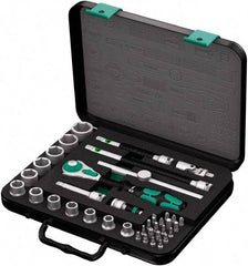 Wera - 38 Piece 3/8" Drive Socket & Bit Set - Comes in Molded Steel Case with High Density Foam Insert - Apex Tool & Supply