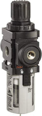 ARO/Ingersoll-Rand - 1/8" NPT Port Miniature 1 Piece Filter/Regulator FRL Unit - Polycarbonate Bowl, 43 SCFM, 150 Max psi, 6.2" High x 1.575" Long, Manual Drain - Apex Tool & Supply