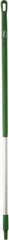 Vikan - 51 x 1-1/4" Aluminum Squeegee Handle - European Threaded Connection, Green - Apex Tool & Supply