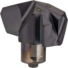 Iscar - Series ICK, 0.579" Diam Grade IC908 140° Replaceable Drill Tip - Carbide, TiAlN Finish, 14 Seat Size, Through Coolant - Apex Tool & Supply
