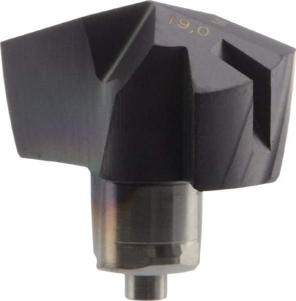 Iscar - Series ICM, 19mm Diam Grade IC908 140° Replaceable Drill Tip - Carbide, TiAlN Finish, 19 Seat Size - Apex Tool & Supply