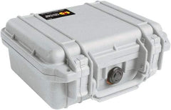 Pelican Products, Inc. - 9-11/16" Wide x 4-7/8" High, Clamshell Hard Case - Silver, Polyethylene - Apex Tool & Supply
