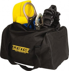 Gemtor - Universal Size, 310 Lb. Capacity, Polyester General Use Fall Protection Kit - Back D Ring, 6 Ft. Lanyard Long, Black - Apex Tool & Supply