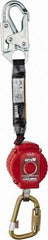 Miller - 6' Long, 400 Lb Capacity, Vectran/Polyester Fall Limiter - Locking Snap Hook Connector, Self-Locking Carabiner Connector - Apex Tool & Supply